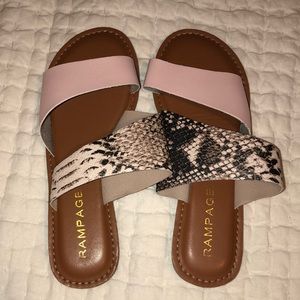Pink/ snake skin summer sandals!